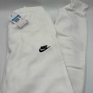 Nike Men's Sportswear Club Fleece Joggers Medium Long White/Black  BV2671-100